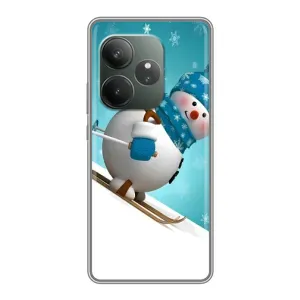 Новорічні Чохли для GT Нео 6 SE (VPrint) (Сніговик на лижах)