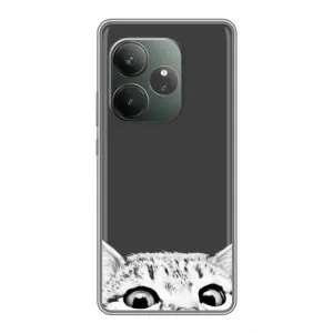 Чехол на GT Neo 6 SE с Котами (VPrint) (Выглядывает кот)