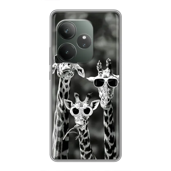 Чехол с принтом «Жирафы в очках» для Realme GT Neo 6 SE Чехол с принтом «Жирафы в очках» для Realme GT Neo 6 SE