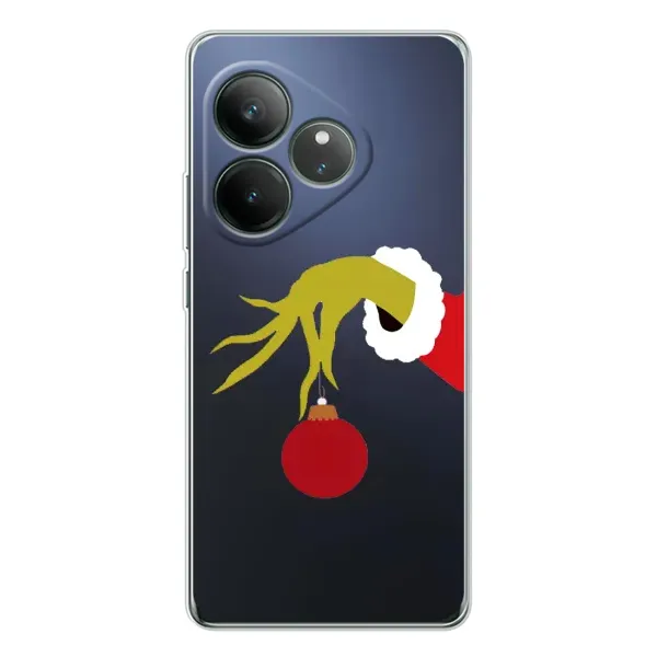 Чохол з принтом «Грінч з іграшкою» для Realme GT Neo 6 Чохол з принтом «Грінч з іграшкою» для Realme GT Neo 6