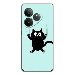 Чохол з принтом для Realme GT Neo 6 (AlphaPrint) Модні коти (Падаючий кіт)