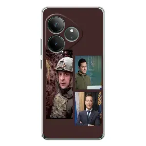 Чохол для Realme GT Neo 6 (AlphaPrint - с принтом Зеленського) (Президент)