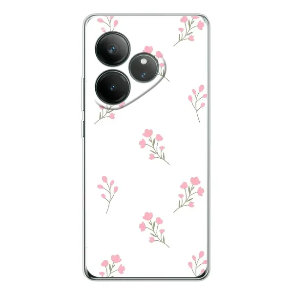 Чехол с принтом «Розовые цветы» для Realme GT Neo 6