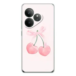 Чехол с розовым рисунком для Realme GT Neo 6 (Розовые вишни)