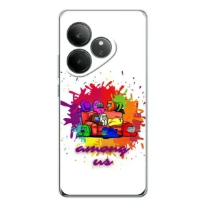 Чохли Амонг Ас для Realme GT Neo 6 (AlphaPrint) (Яскравий АмонгАс)