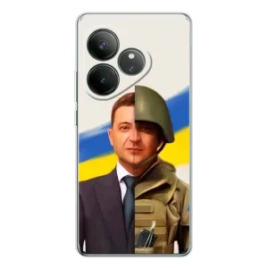 Чохол для Realme GT Neo 6 (AlphaPrint - с принтом Зеленського) (Зеленский солдат)