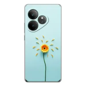 Чехлы с Цветами для Realme GT Neo 6 (VPrint) (Желтый цветок)