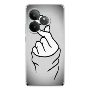 Чохол з принтом для Realme GT Neo 6 (AlphaPrint - Знак сердечка) (Значок Love)