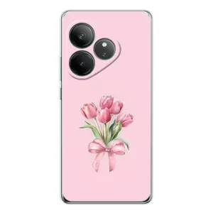 Чохол з розовим принтом для Realme GT Neo 7 (Букет квітів)
