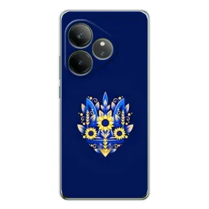 Чохли для Realme GT Neo 7 Укр. Символіка (AlphaPrint) (Квітковий Герб)