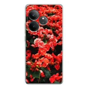 Чехлы с Цветами для Realme GT Neo 7 (VPrint) (Цветы красные)