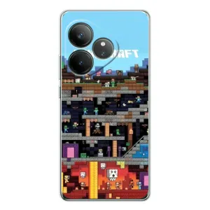 Чохол Майнкрафт на Realme GT Neo 7 (AlphaPrint) Minecraft (фон Minecraft)