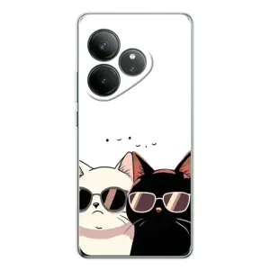 Чохол з малюнком кіт на Realme GT Neo 7 (Коти в окулярах)