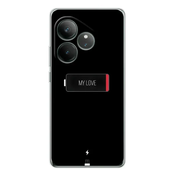 Чехол с принтом «Love battery» для Realme GT Neo 7