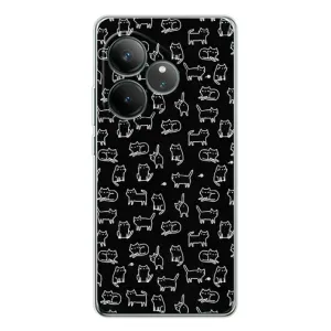 Чохол з принтом для Realme GT Neo 7 (AlphaPrint) Модні коти (Маленькі котики)