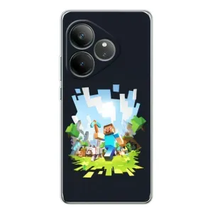 Чохол Майнкрафт на Realme GT Neo 7 (AlphaPrint) Minecraft (персонажі Minecraft)