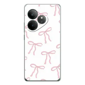 Чехол с бантиками на ДжиТи Нео 7 (Розовые бантики)