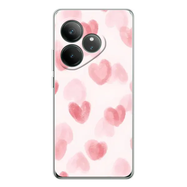 Чехол с принтом «Розовые сердечки» для Realme GT Neo 7 Чехол с принтом «Розовые сердечки» для Realme GT Neo 7