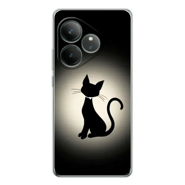 Чехол с принтом «Силуэт котика» для Realme GT Neo 7