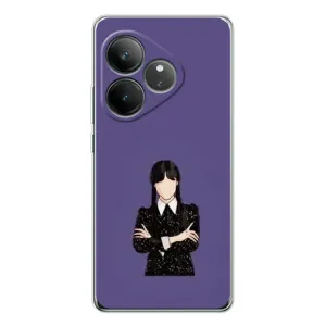 Чохли Венсдей на Realme GT Neo 7 Уенсдей (AlphaPrint) (Венздей у чорному)