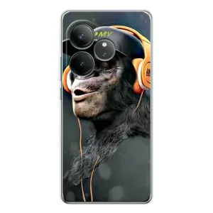 Чохол з Мавпами Realme GT Neo 7 - (AlphaPrint) (В навушниках)