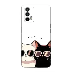 Чохол з принтом «Коти в окулярах» для Realme GT