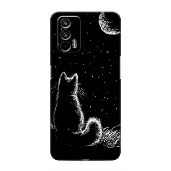 Чехол с принтом «Котик и луна» для Realme GT