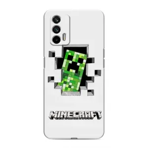 Чехол Майнкрафт на Realme GT (AlphaPrint) Minecraft (крипер Майнкрафт)