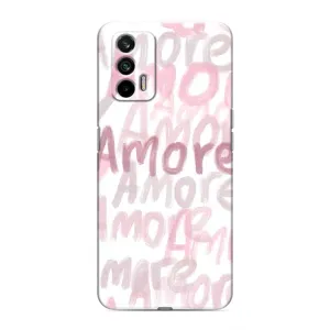 Чохол з розовим принтом для Realme GT (Аморе любов)