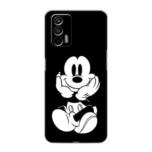 Міккі Маус чохол для Realme GT (AlphaPrint - Мультяшні) (Маус на чорному)