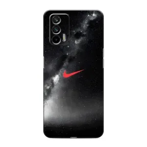Чехол для Realme GT - с принтом Найк (AlphaPrint) (Найк красный)