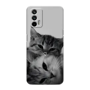 Чохол з принтом «Пара котів» для Realme GT