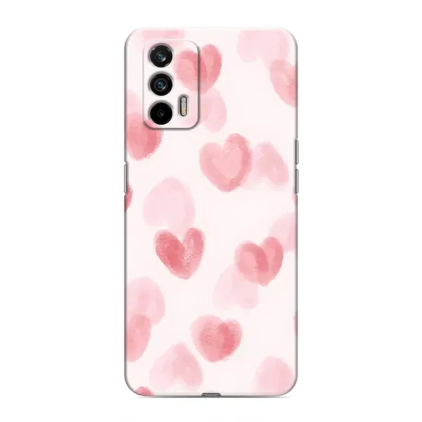 Чехол с принтом «Розовые сердечки» для Realme GT