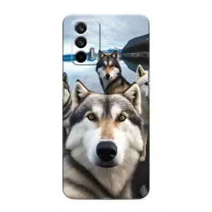 Чохол з Хаскі Realme GT - (AlphaPrint) (Селфі Хаскі)