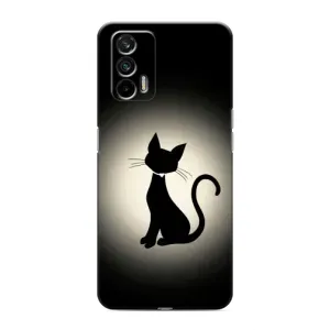 Чехол с принтом «Силуэт котика» для Realme GT