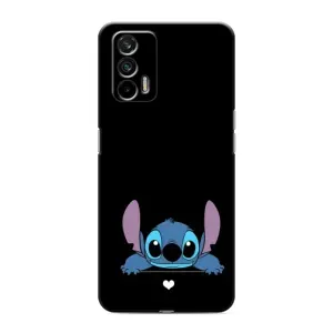 Чохол з принтом Стіч на Realme GT (Стіч на чорному)