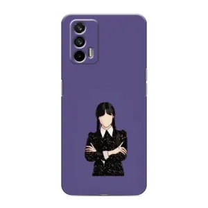 Чохли Венсдей на Realme GT Уенсдей (AlphaPrint) (Венздей у чорному)
