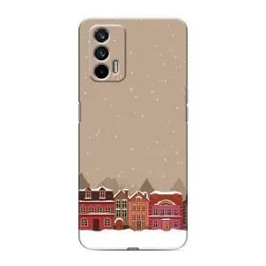 Новогодние, Праздничные Чехлы для Realme GT - 2024 год (Зимний город)