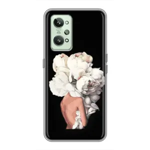 Чехлы (ART) Цветы на Realme GT2 (VPrint) (Білі квіти)
