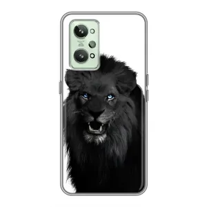 Чохли з картинкою животних Realme GT2 (Чорний ЛЕВ)