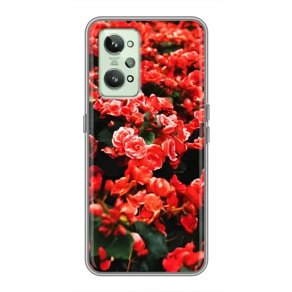 Чехол с принтом «Цветы красные» для Realme GT2