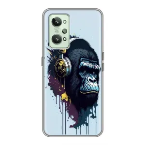 Чохол з Мавпами Realme GT2 - (AlphaPrint) (Горила в навушниках)