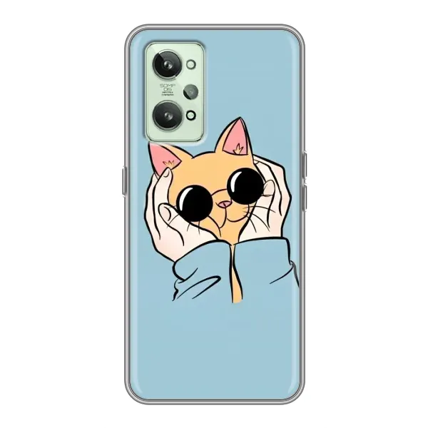 Чехол с принтом «Котик в очках» для Realme GT2 Чехол с принтом «Котик в очках» для Realme GT2