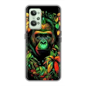 Чохол з Мавпами Realme GT2 - (AlphaPrint) (Мавпа в квітах)