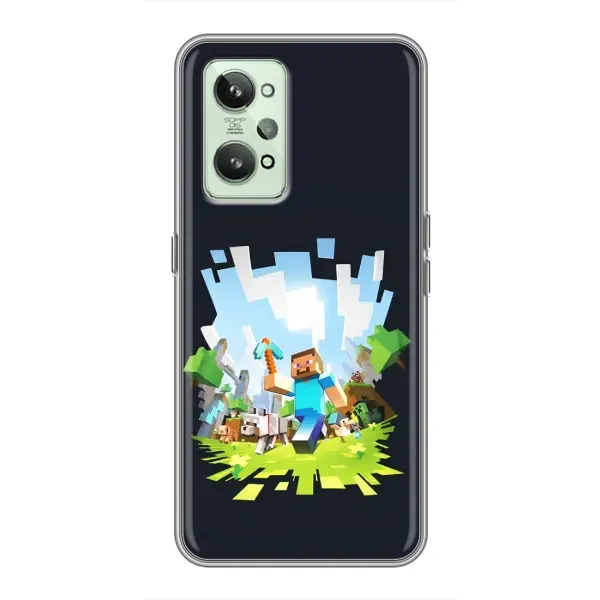 Чохол з принтом «персонажі Minecraft» для Realme GT2