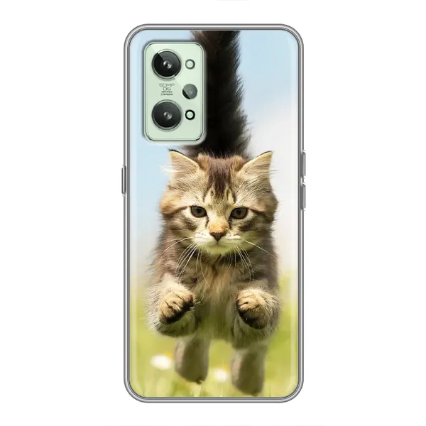 Чехол с принтом «Прыжок кота» для Realme GT2
