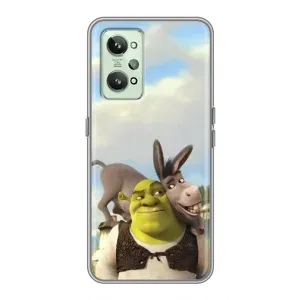 Чохол з мультфільмом Шрек на Realme GT2 (Шрек та Осел)