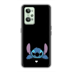 Чохол з принтом Стіч на Realme GT2 (Стіч на чорному)