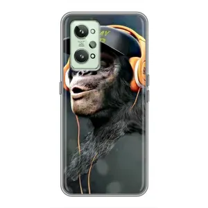 Чохол з Мавпами Realme GT2 - (AlphaPrint) (В навушниках)
