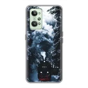 Новорічні, Святкові Чохли для Realme GT2 - 2024 год (Зимовий потяг)